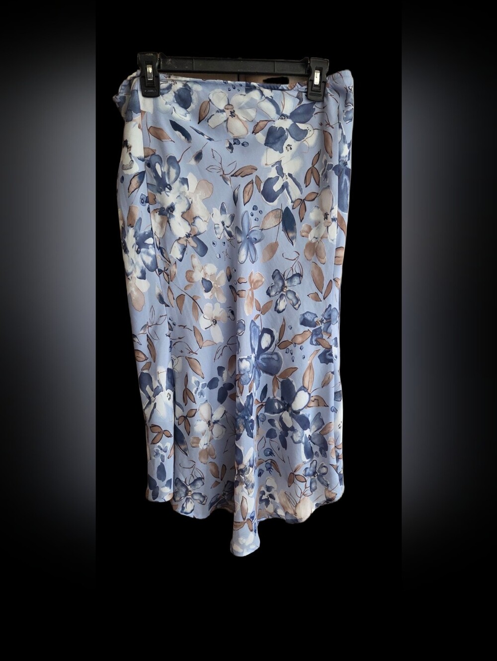 Y2K Floral Skirt in Light Blue, Tan, And White Junior's Large - Picture 2 of 2